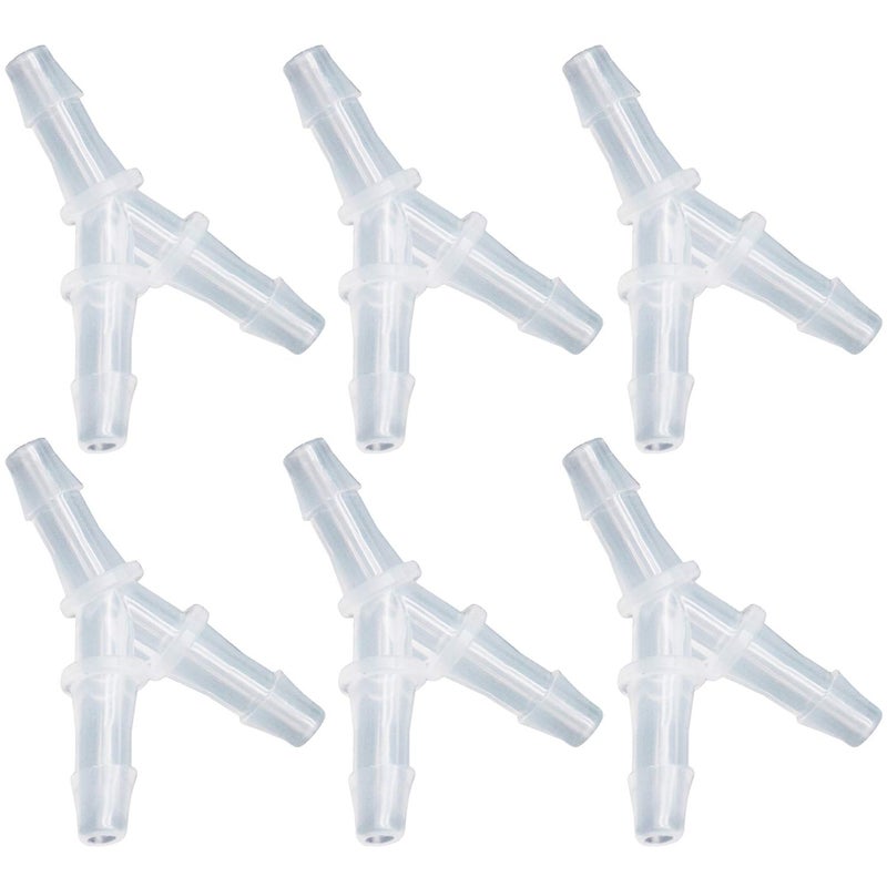 Xiaoyztan 6 Pcs Y-Type Aquarium Air Tubing Splitter Connectors Polypropylene Equal Barb Air Pump Accessories - Image 1